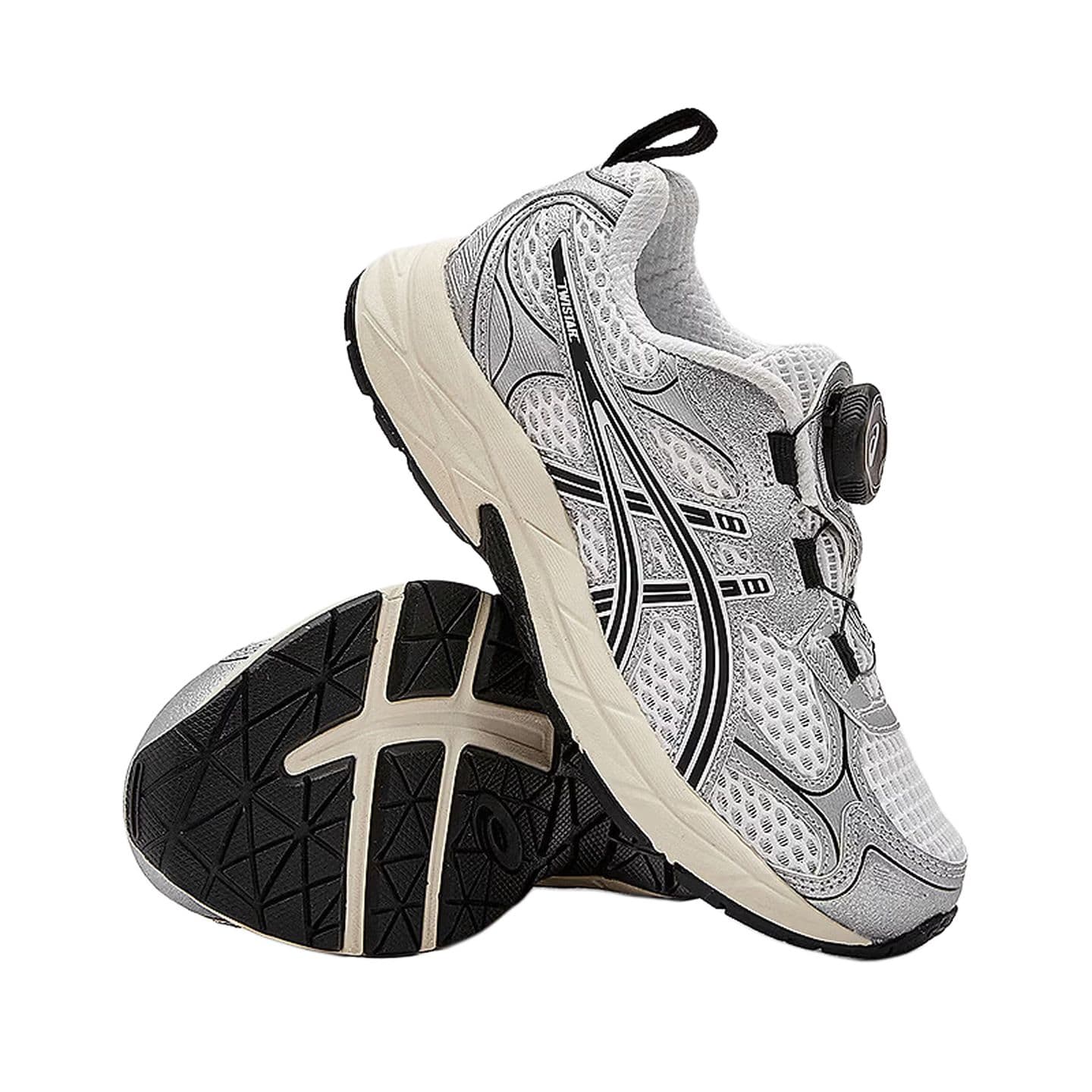 Кроссовки ASICS Contend Low Топ Беговые кроссовки Серый Белый Детский - изображение 4