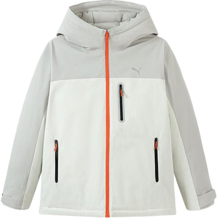 PUMA Серый Белый Тон 00321 Kids Пуховики - изображение 1