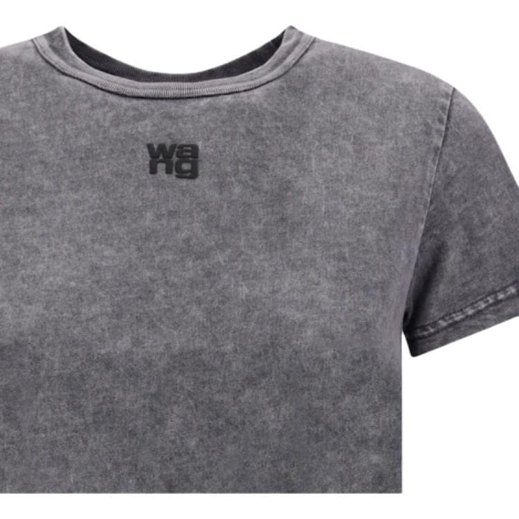 Футболка Alexander Wang Серые Женские T-рубашки - изображение 5