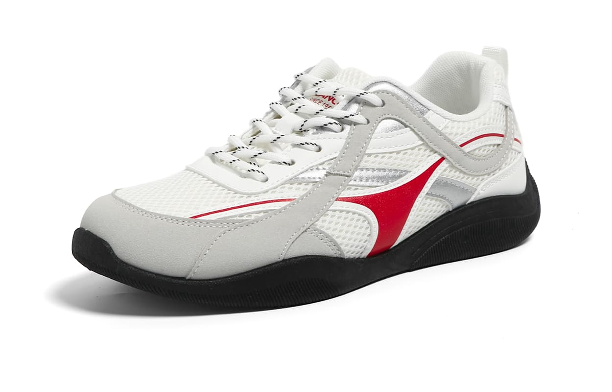 Кроссовки HUANQIU Кеды для скейтбординга Low Топ Бежево-красный Мужской - изображение 7