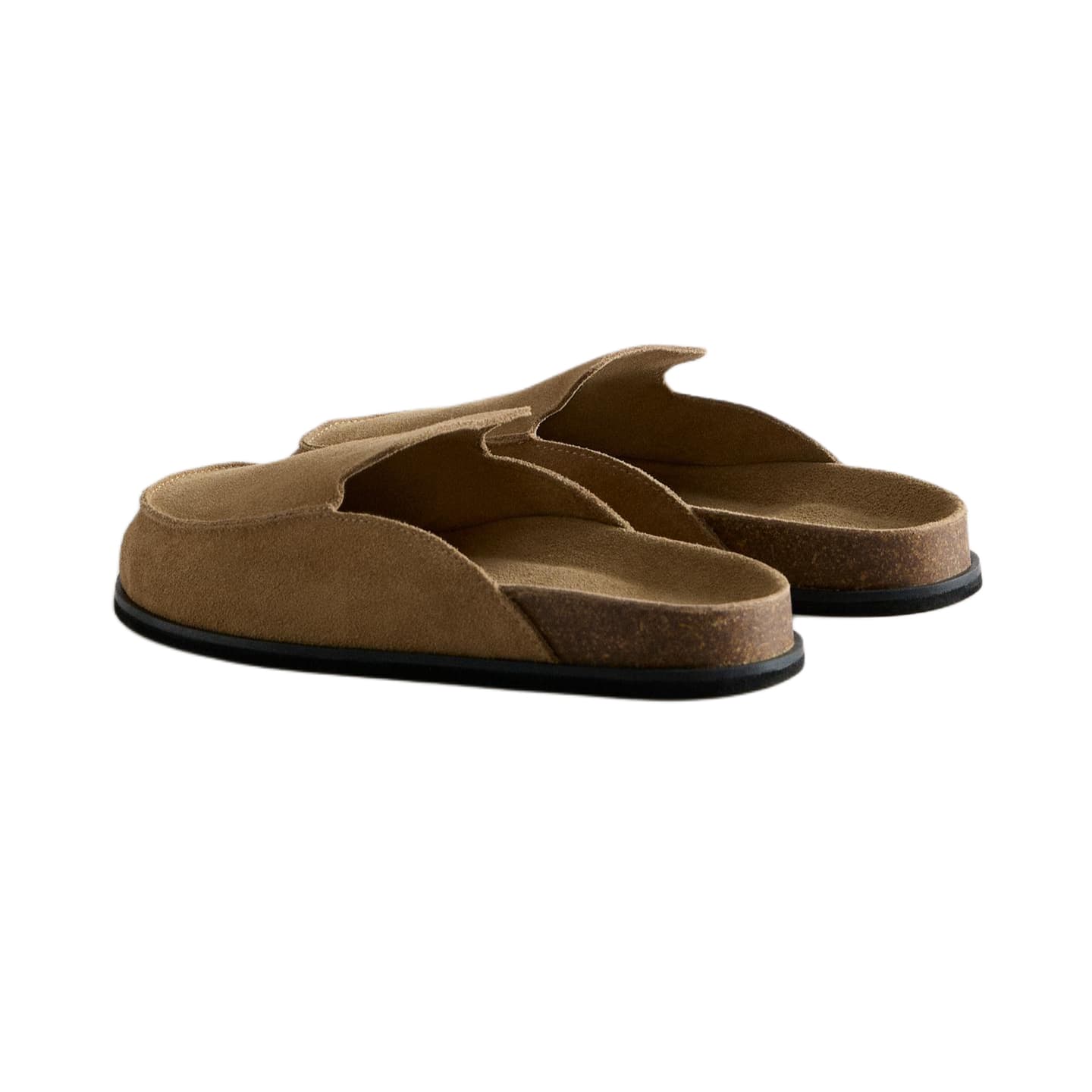 Сандалии ZARA Closed Slippers Taupe Women's - изображение 2