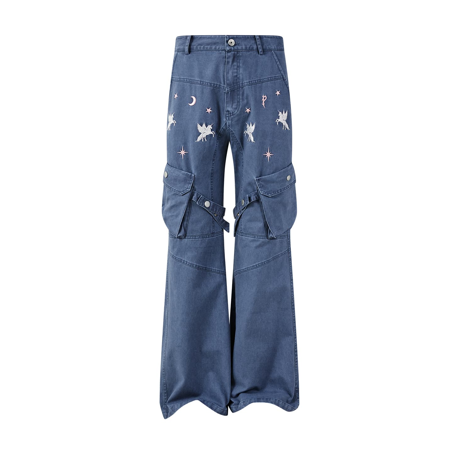 Штаны PASET Blue Unisex Cargo Pants PASET Синий Унисекс Карго Брюки - изображение 1