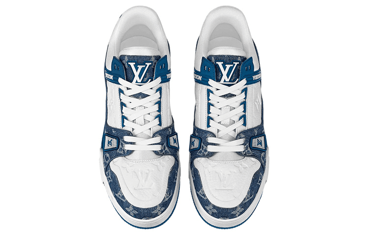 Кроссовки LOUIS VUITTON Trainer Blue White - изображение 4