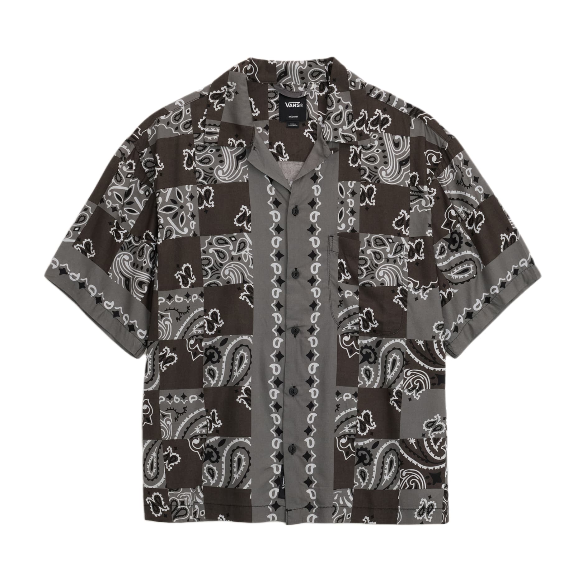 Рубашка VANS Paisley Check Выцветший Черный Унисекс Рубашки - изображение 1