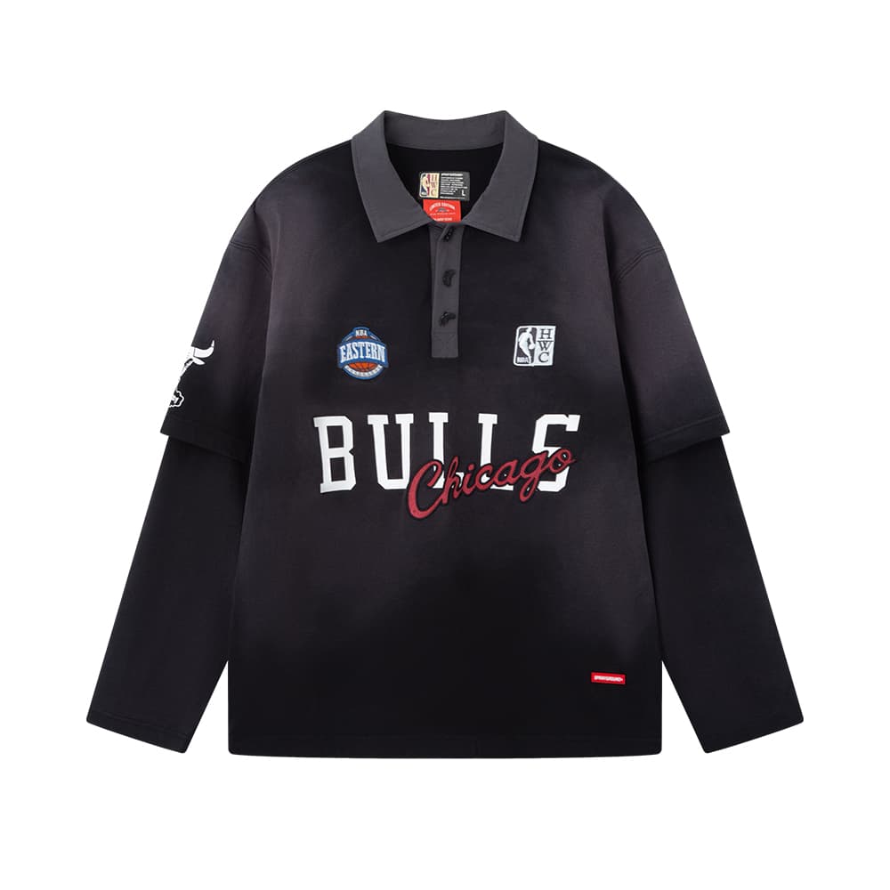 Поло SPRAYGROUND | NBA HWC Bulls Black Unisex Polo - изображение 1