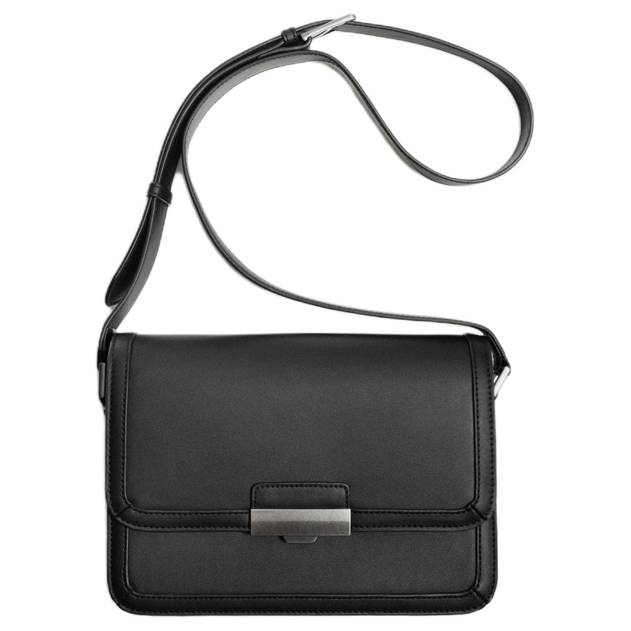 Сумка через плечо ZARA Crossbody Bag Black Women's - изображение 1