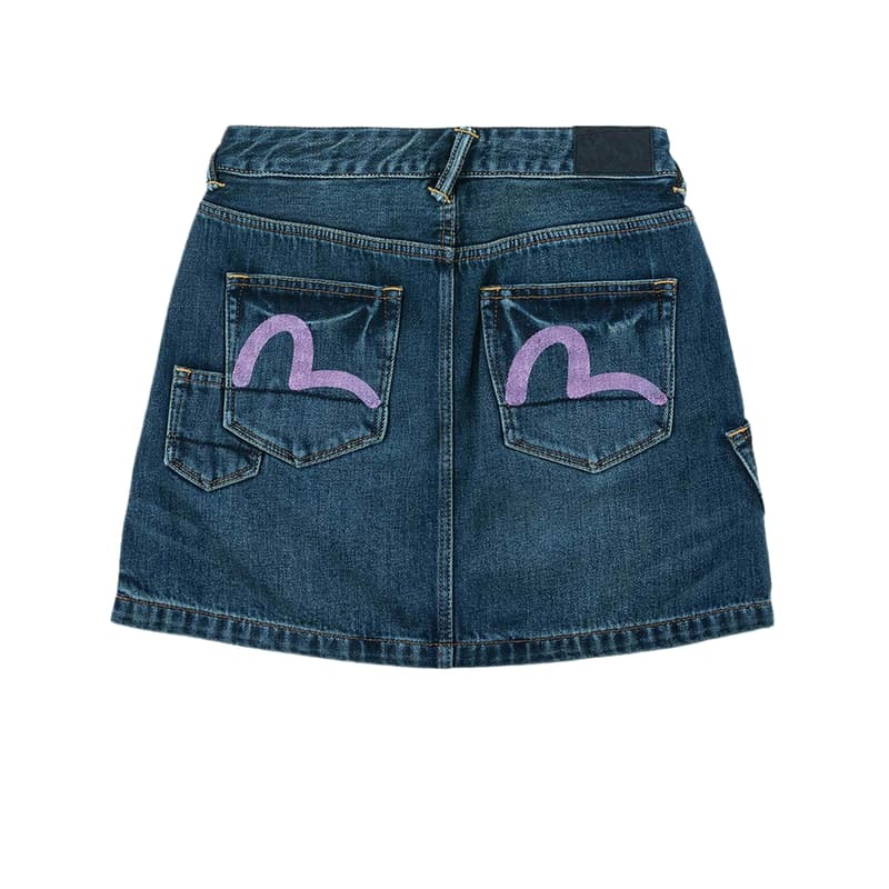 Evisu Джинсовый синий Женские Джинсовые мини юбки - изображение 2
