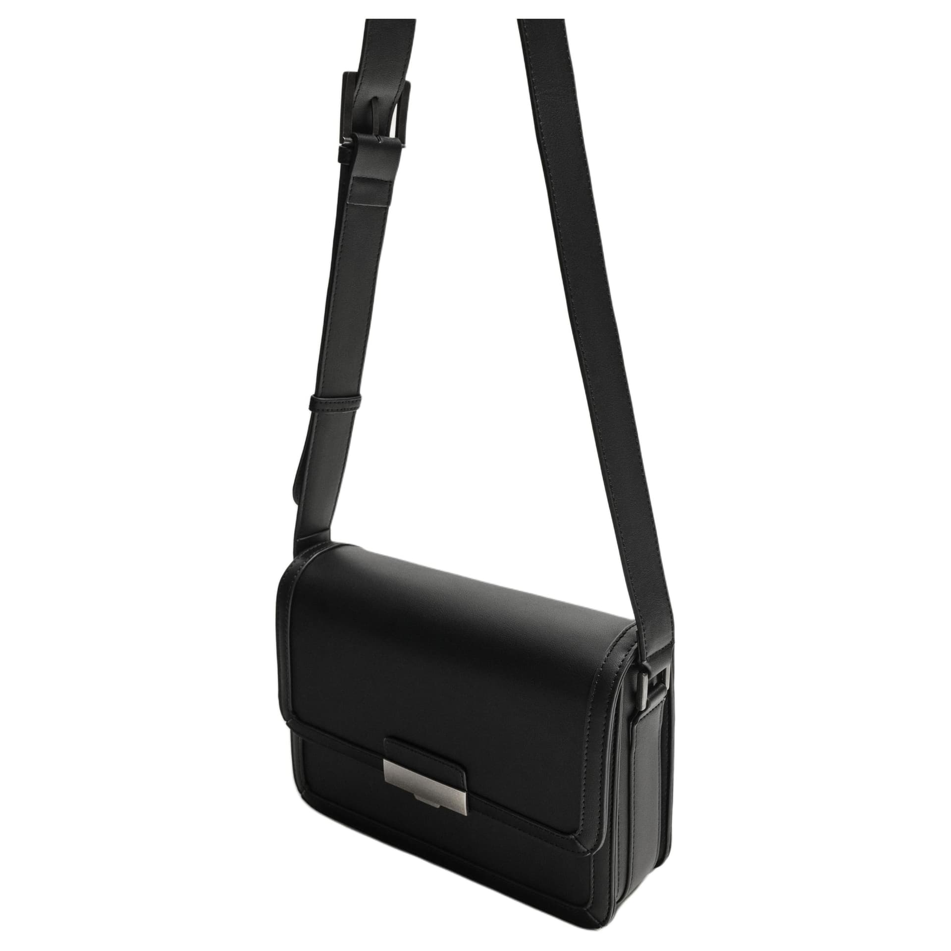 Сумка через плечо ZARA Crossbody Bag Black Women's - изображение 2