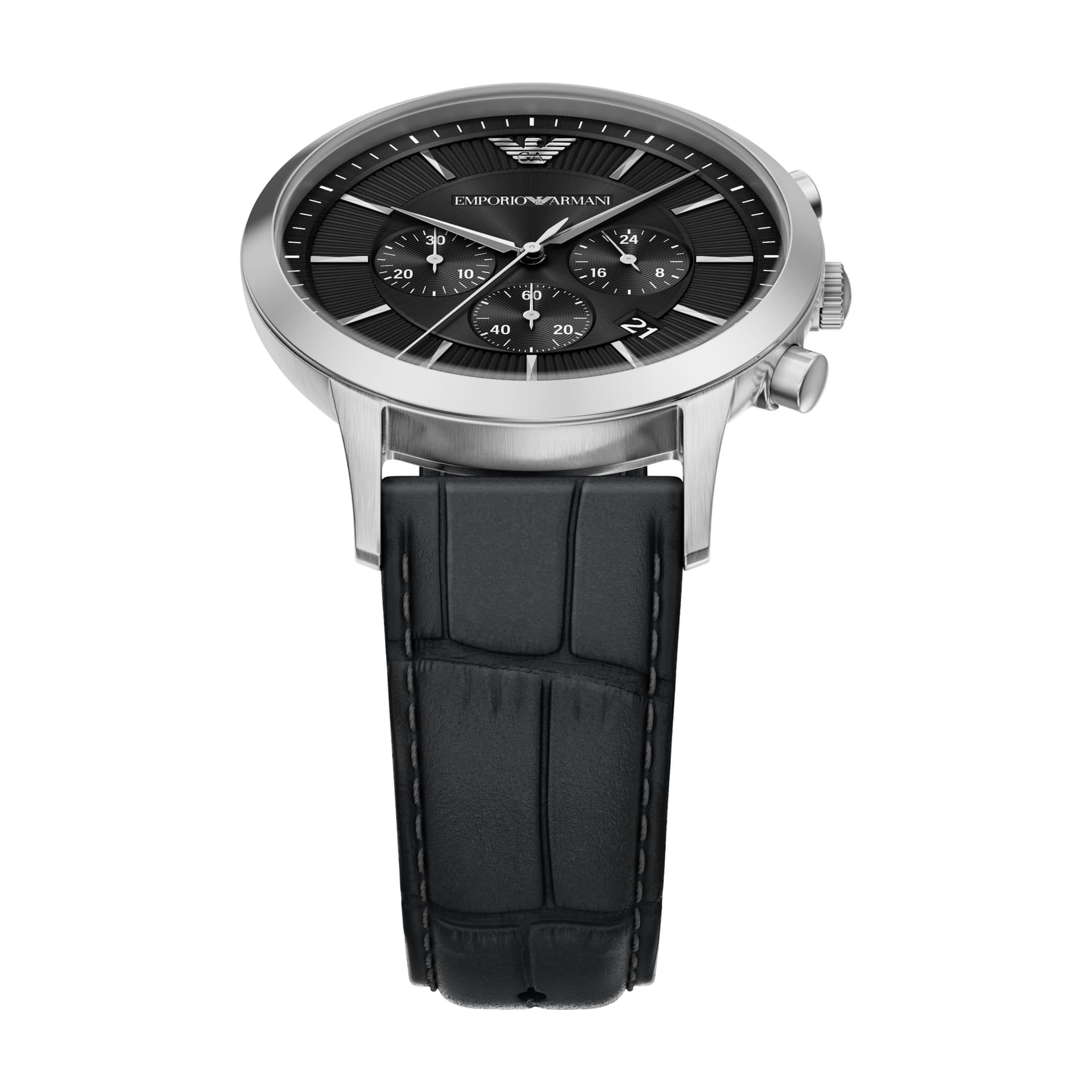 Механические часы EMPORIO ARMANI Кварцевый механизм Мужские часы 43 мм Черный - изображение 3