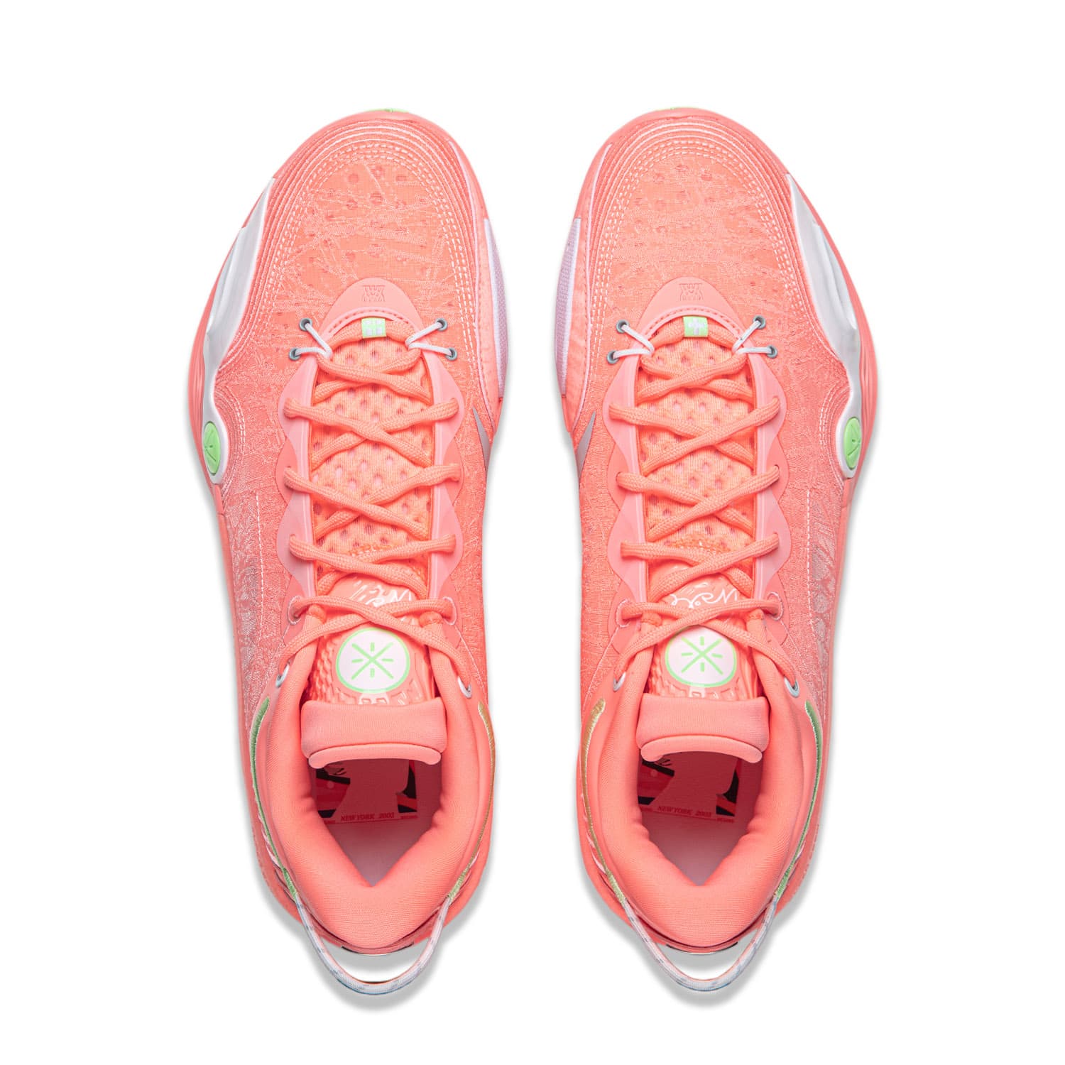 Кроссовки для баскетбола Li NING Wade All City 14 ENCORE Баскетбольные кроссовки Низкий Топ Неон Светло-розовый Оранжевый Мужской - изображение 4
