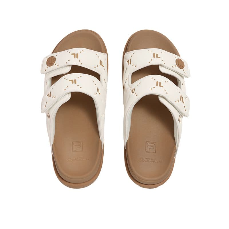 Сандалии FILA FUSION LUCIA DX Рубиновые Тапочки Женские Тофу Белый Индия Коричневый - изображение 5