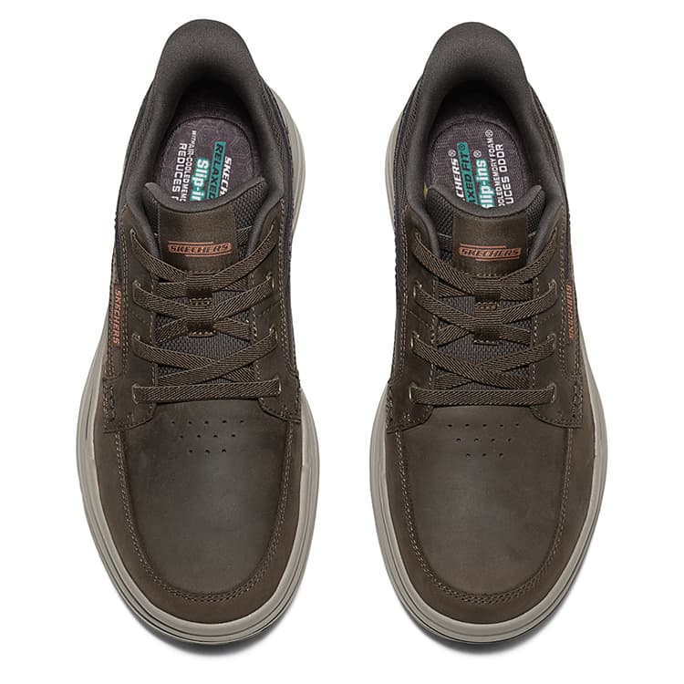 Кроссовки SKECHERS MENS USA STREET WEAR Повседневная обувь Низкий топ Темно-умбровый Мужской - изображение 4