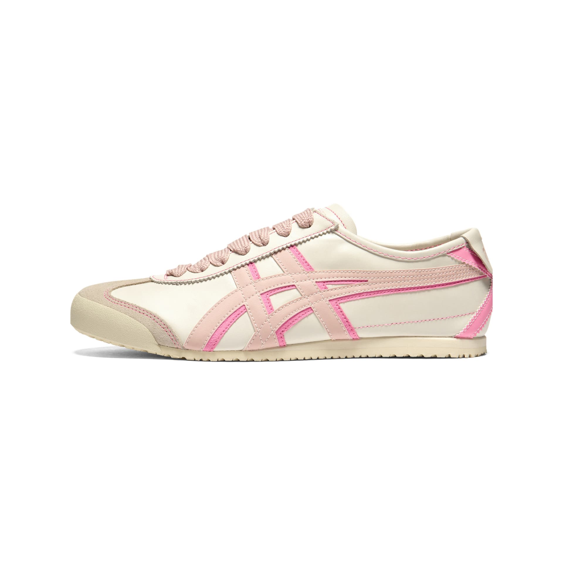 Кроссовки Onitsuka Tiger MEXICO 66 Повседневная обувь Низкий Топ Экрю Розовый Унисекс - изображение 1