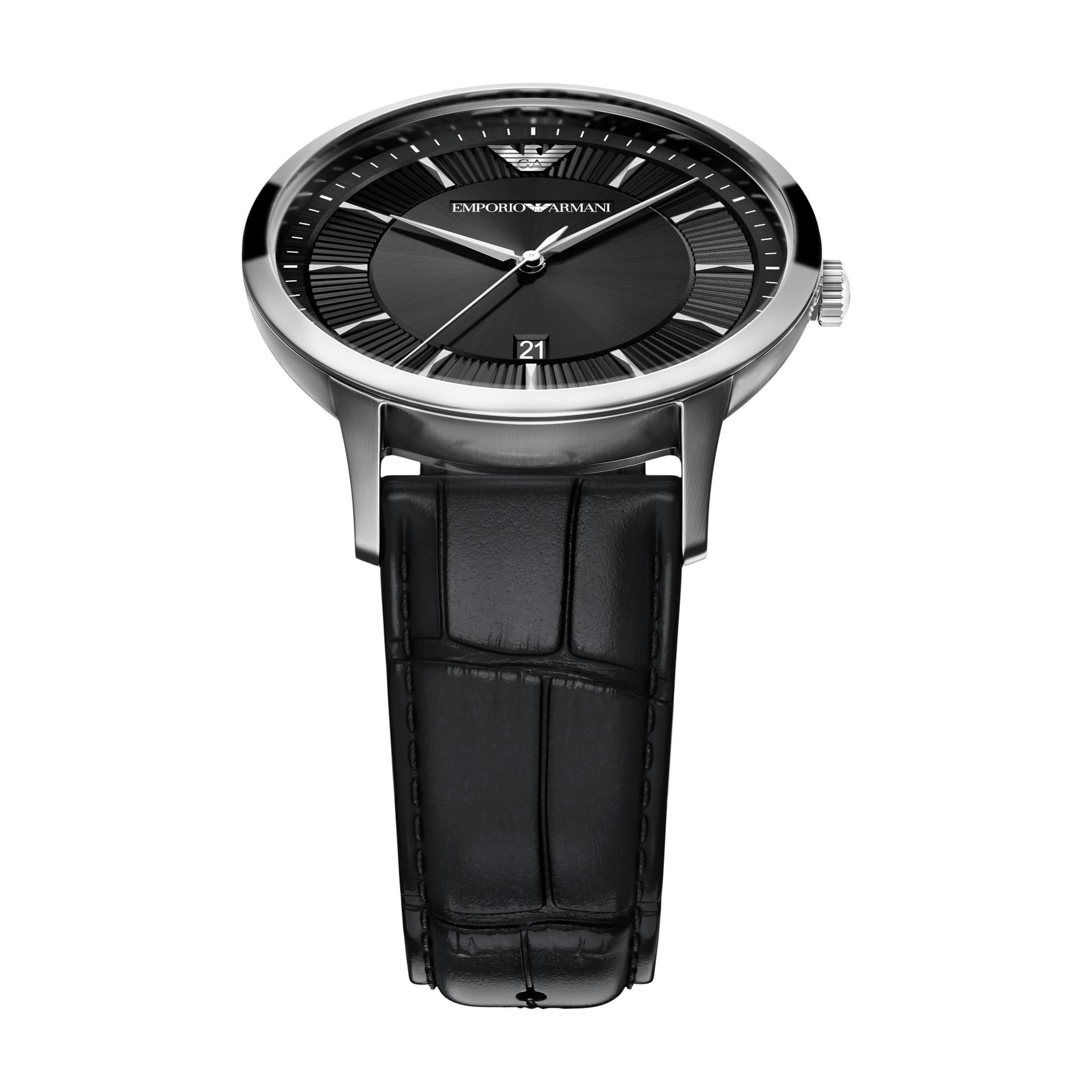 Механические часы EMPORIO ARMANI Кварцевый механизм Мужские часы 43 мм Черный - изображение 3