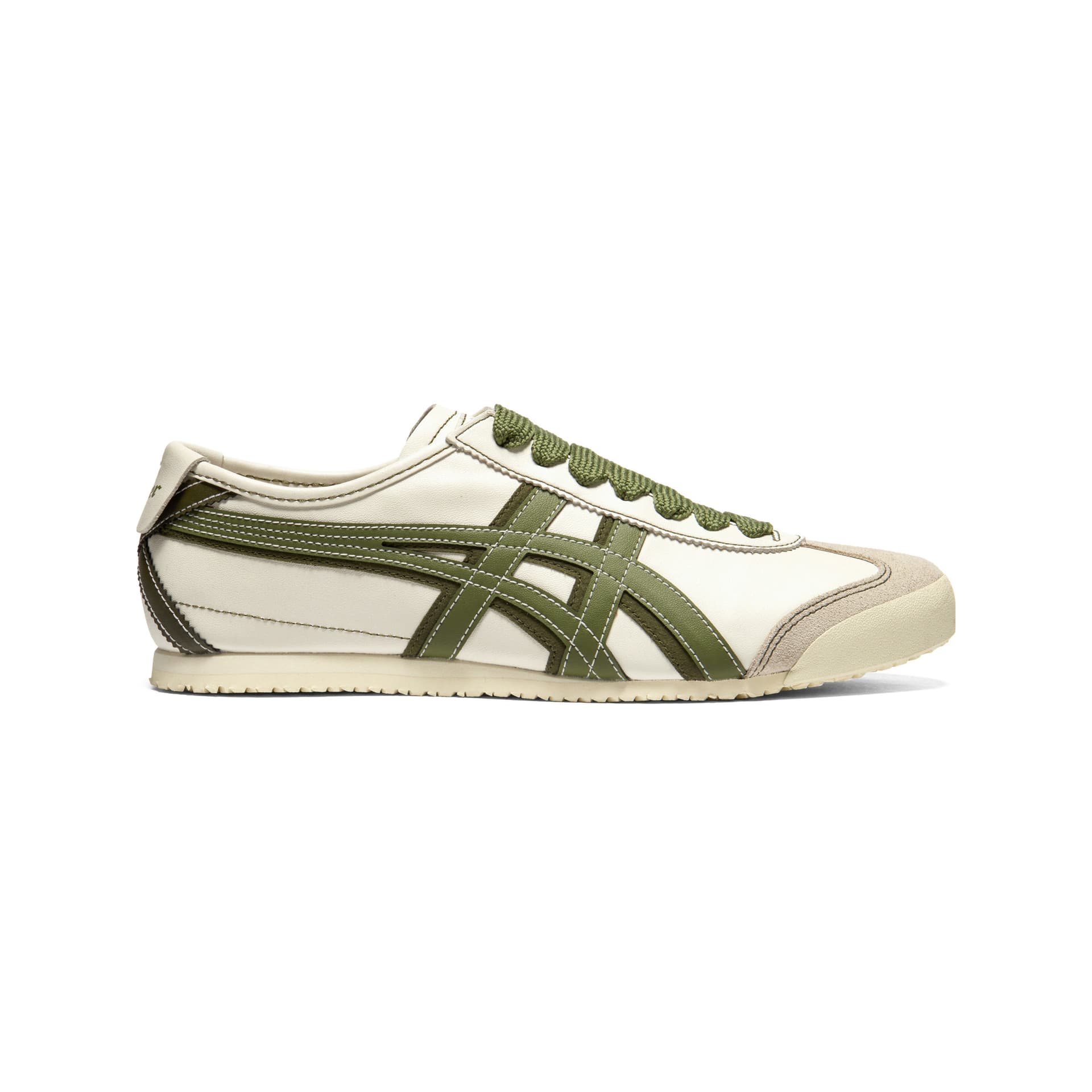 Кроссовки Onitsuka Tiger MEXICO 66 Повседневная обувь Низкий Топ Экрю Зеленый Унисекс - изображение 2