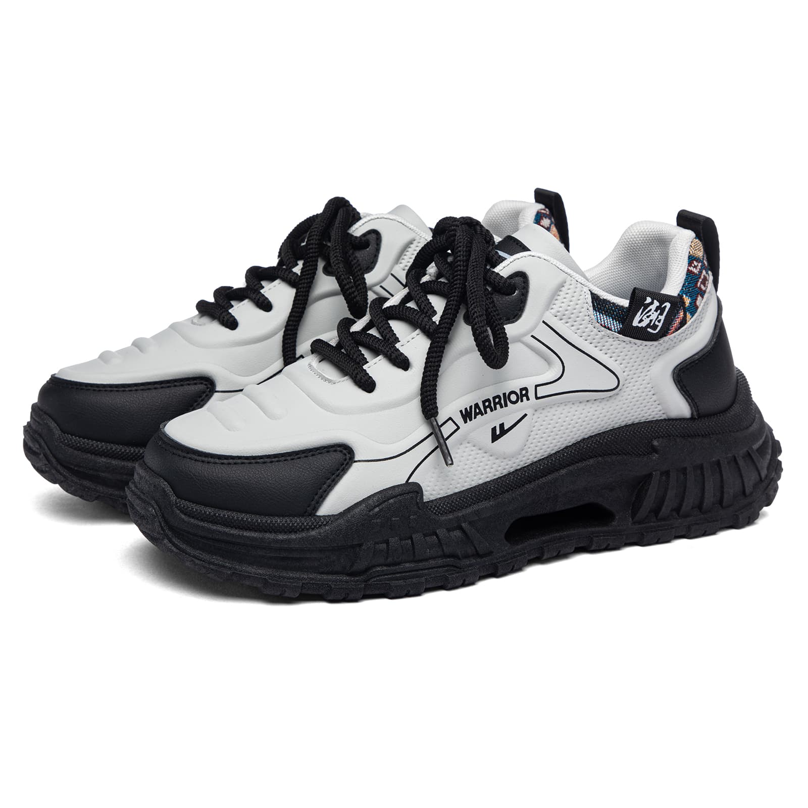 Кроссовки WARRIOR массивные кроссовки Low Top Светло-Серый Черный Мужской - изображение 3