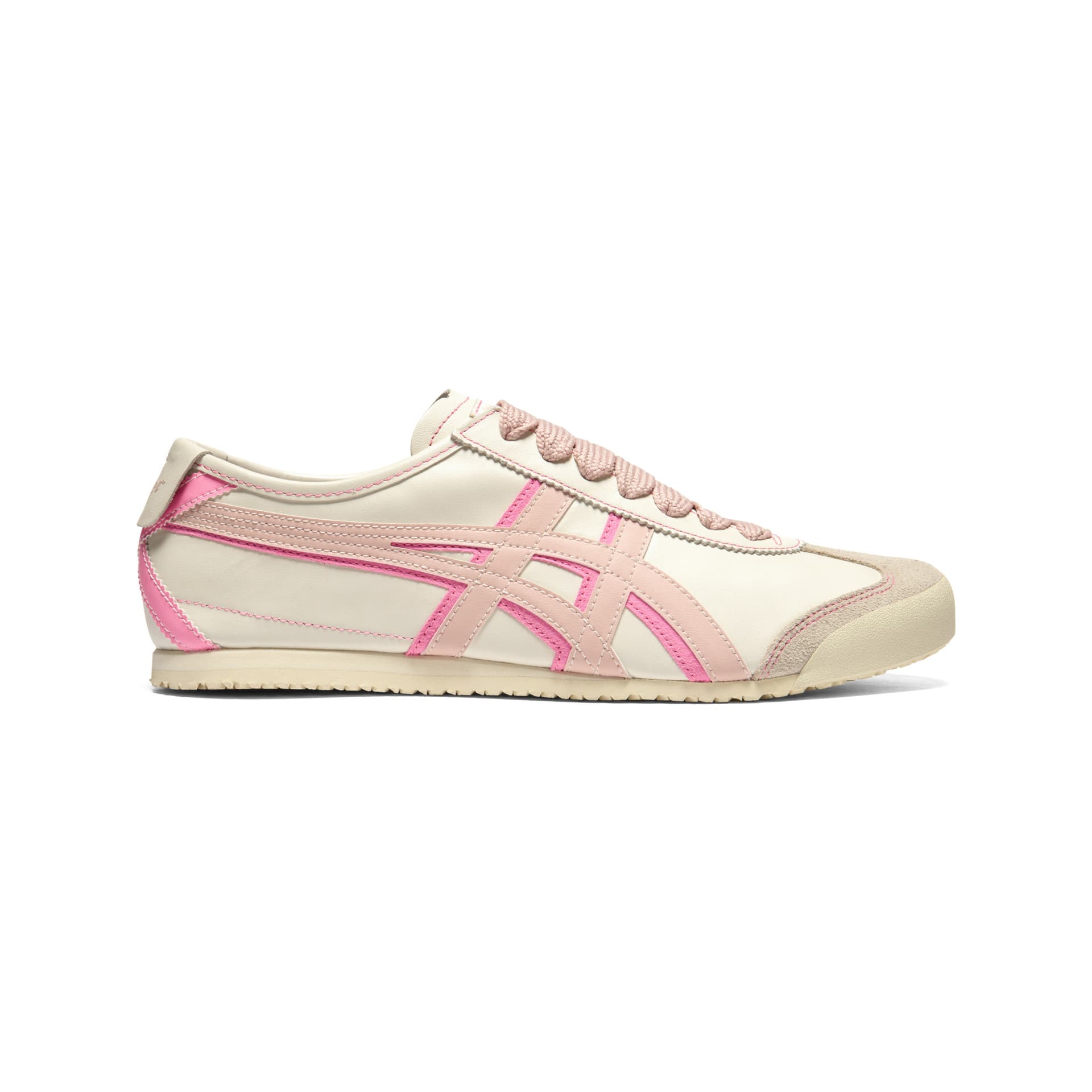 Кроссовки Onitsuka Tiger MEXICO 66 Повседневная обувь Низкий Топ Экрю Розовый Унисекс - изображение 2