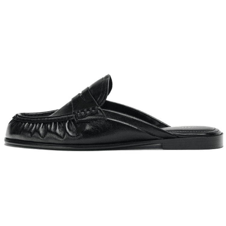 Сандалии ZARA Closed Slippers Black Women's - изображение 1