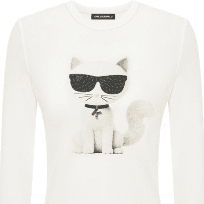 Футболка KARL LAGERFELD Белый Женские T-рубашки - изображение 4
