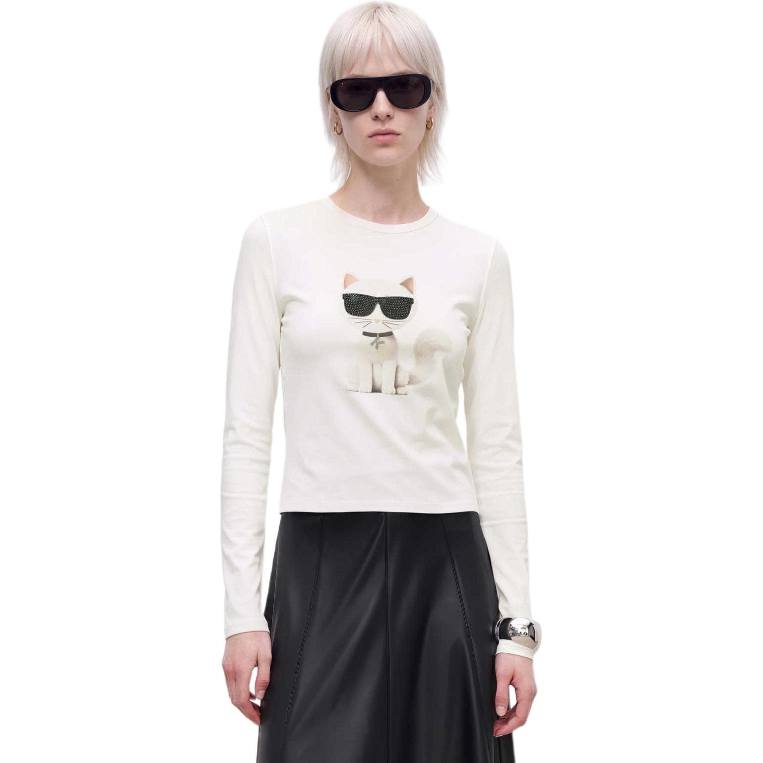 Футболка KARL LAGERFELD Белый Женские T-рубашки - изображение 1