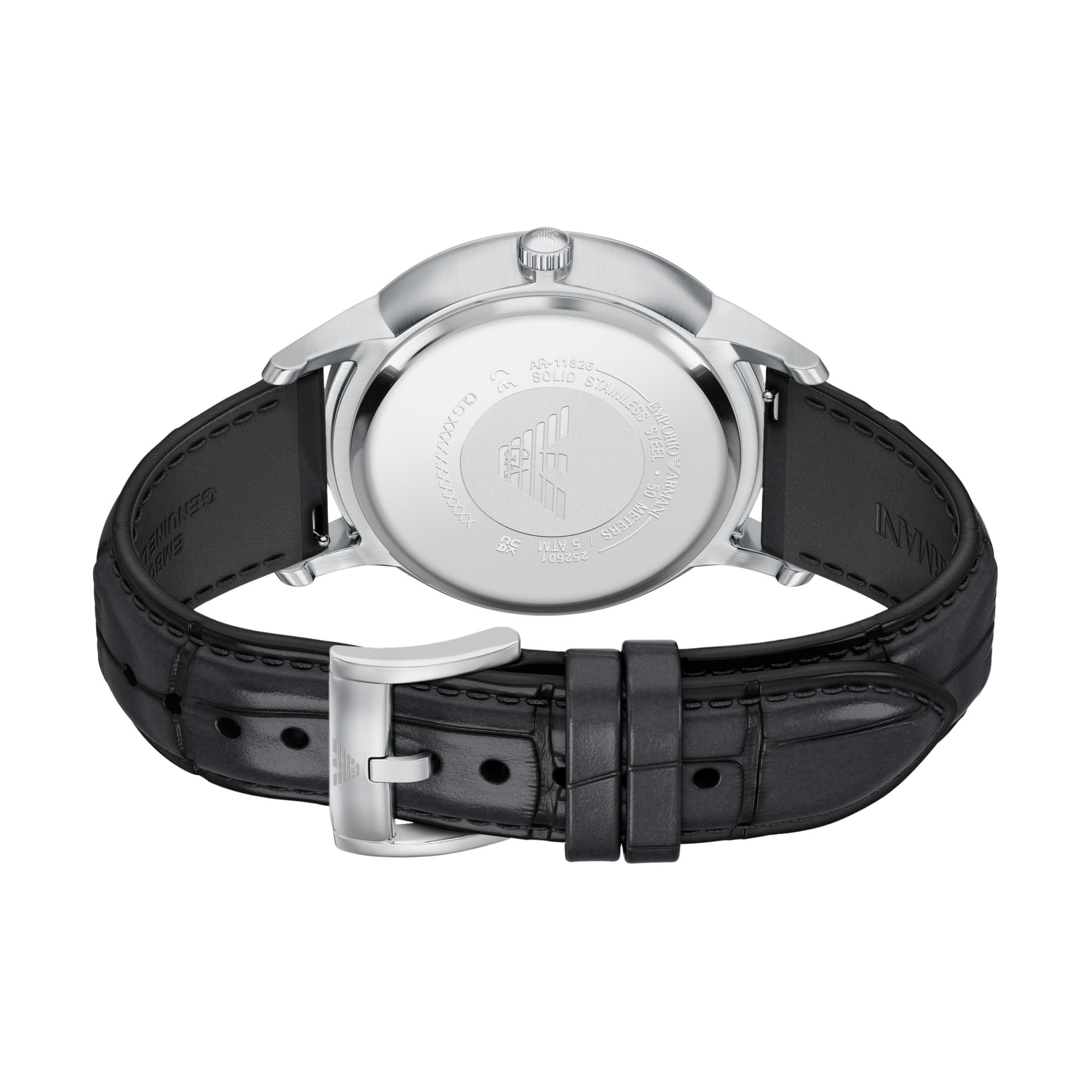 Механические часы EMPORIO ARMANI Кварцевый механизм Мужские часы 43 мм Черный - изображение 4