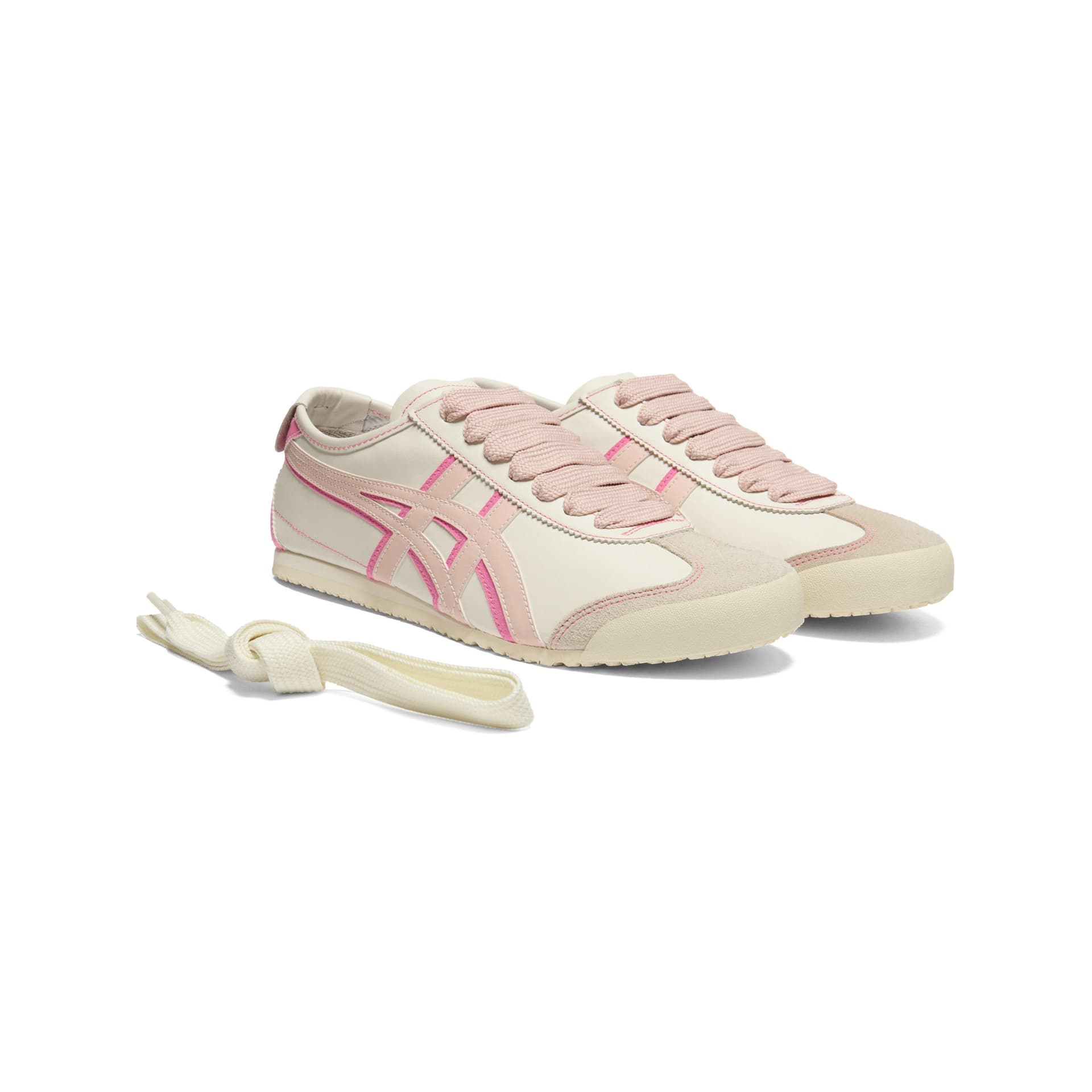 Кроссовки Onitsuka Tiger MEXICO 66 Повседневная обувь Низкий Топ Экрю Розовый Унисекс - изображение 3