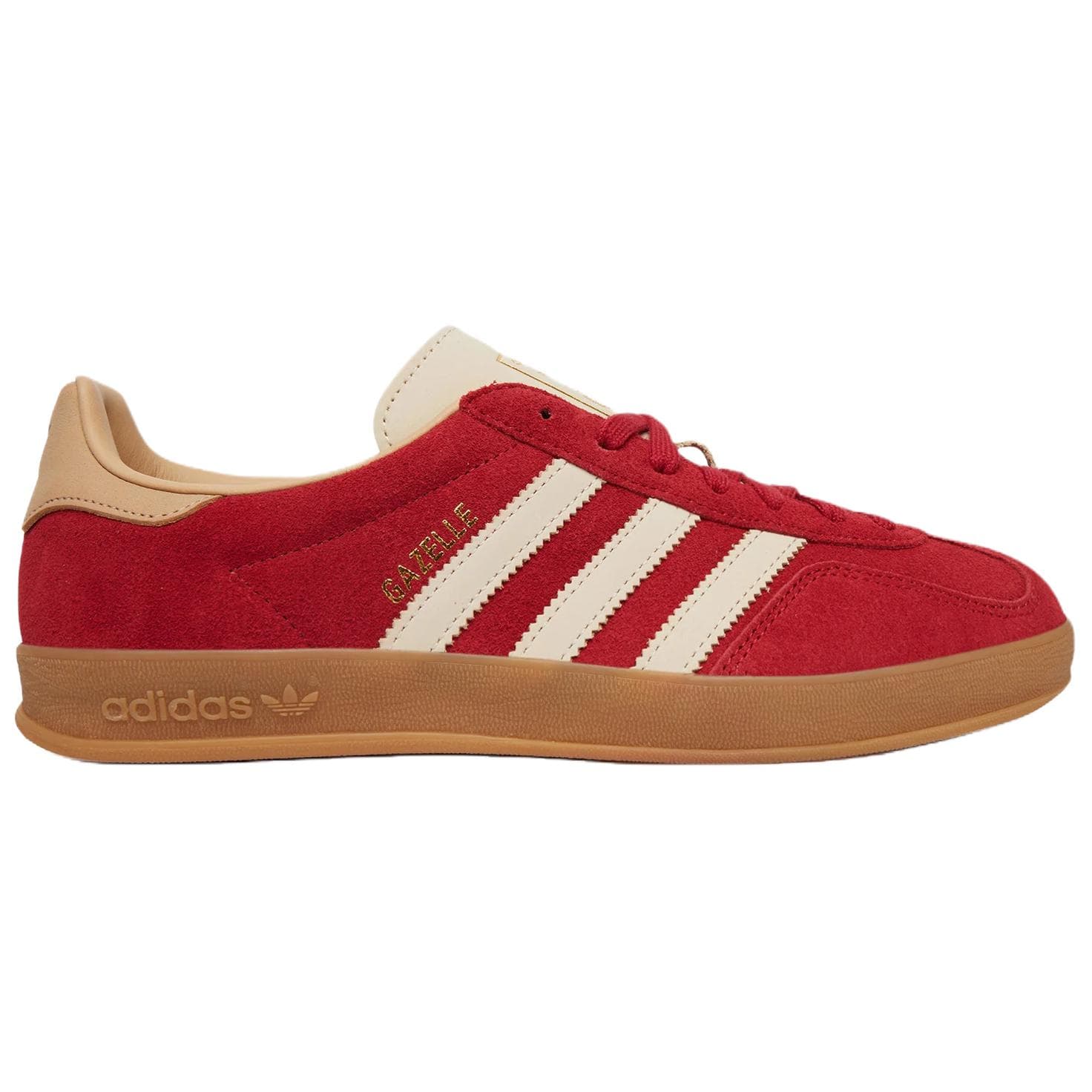 Кроссовки Adidas Originals GAZELLE INDOOR Кеды немецкой армии (GAT) Низкий Топ Красный Мужской - изображение 2