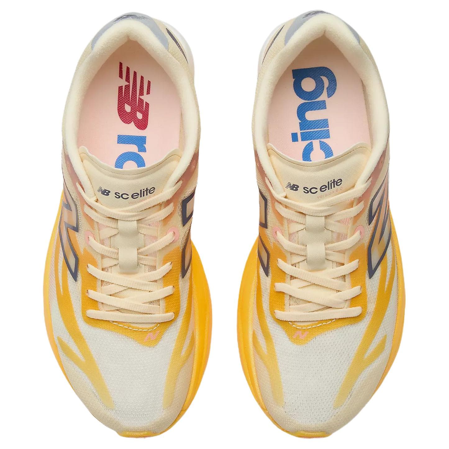 Кроссовки для бега new balance SuperComp Elite v6 Беговые кроссовки Low Топ Оранжево-белый Женские - изображение 4