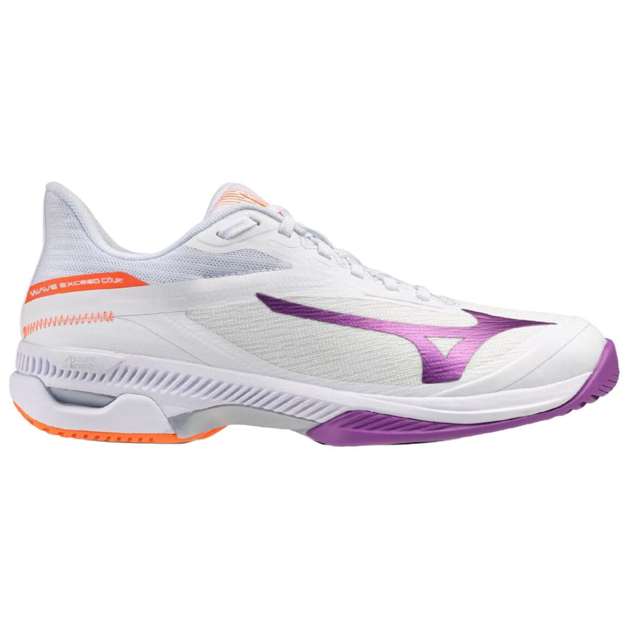 Кроссовки для тенниса Mizuno WAVE EXCEED COURT Теннисные кроссовки Низкий топ Белый фиолетовый Женские - изображение 2