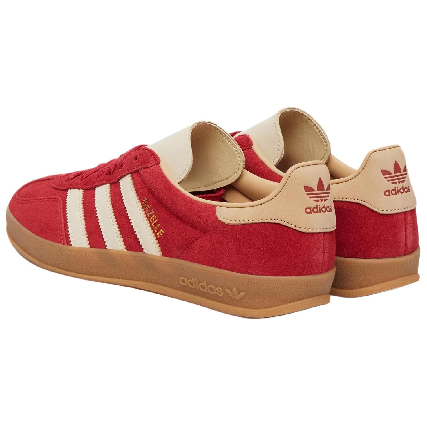 Кроссовки Adidas Originals GAZELLE INDOOR Кеды немецкой армии (GAT) Низкий Топ Красный Мужской - изображение 4