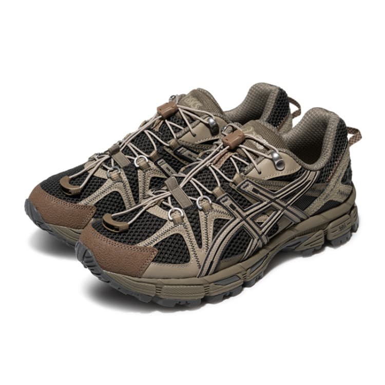 Кроссовки ASICS Гель Kahana 8 FL Повседневная обувь Низкий топ Темно-зеленый Земляной серый Унисекс - изображение 3