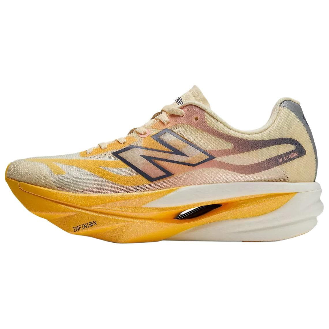Кроссовки для бега new balance SuperComp Elite v6 Беговые кроссовки Low Топ Оранжево-белый Женские - изображение 1