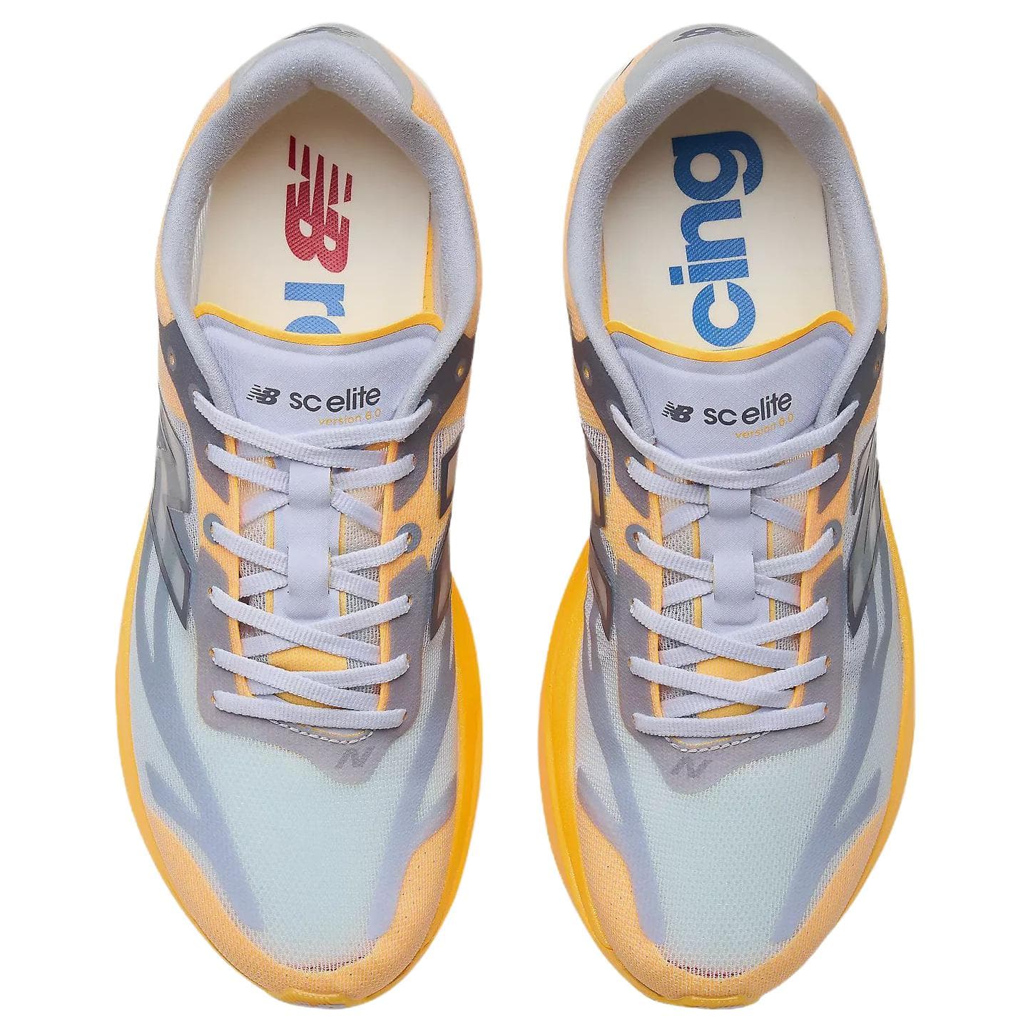 Кроссовки для бега new balance SuperComp Elite v6 Беговые кроссовки Low Топ Оранжевый синий Мужской - изображение 4