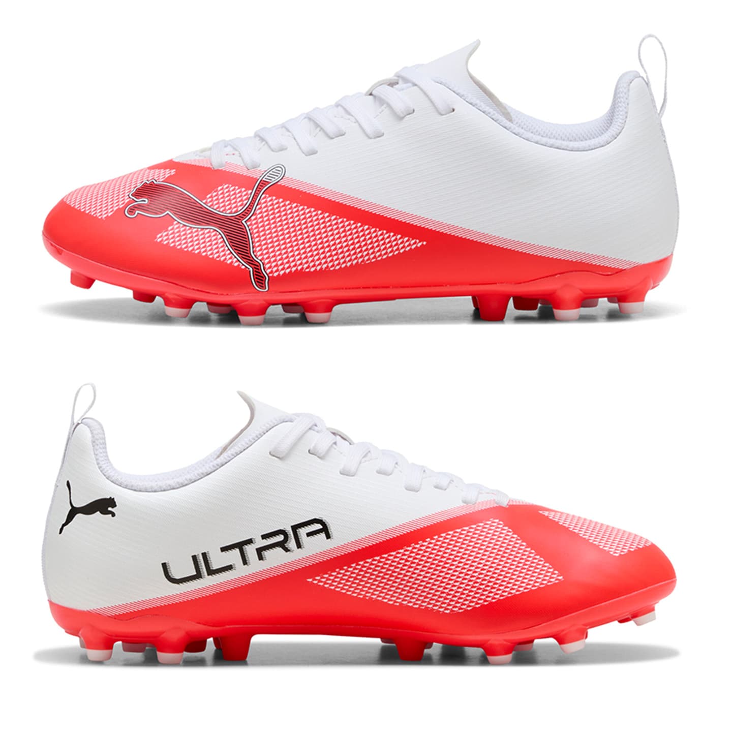 Бутсы PUMA Ultra 7 Детские футбольные бутсы Низкий Топ Красный Белый Kids - изображение 2
