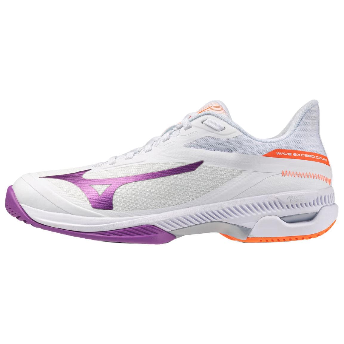 Кроссовки для тенниса Mizuno WAVE EXCEED COURT Теннисные кроссовки Низкий топ Белый фиолетовый Женские - изображение 1