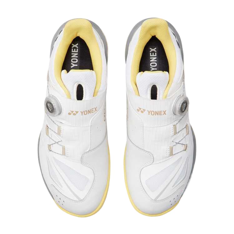 Кроссовки для бадминтона YONEX Power Cushion 88 Dials Бадминтонная обувь Низкий топ Белый Желтый Унисекс - изображение 4