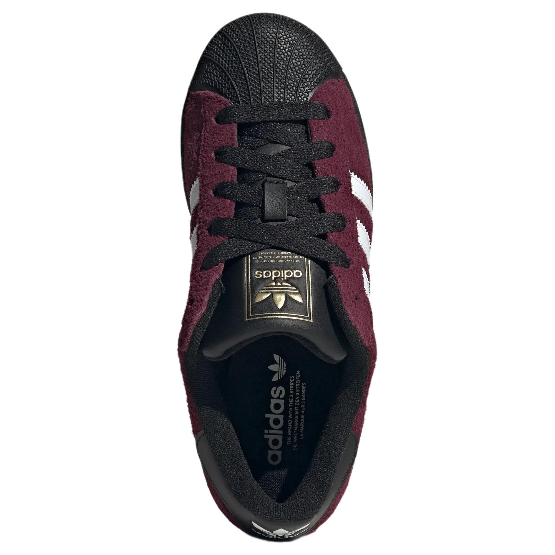 Кроссовки Adidas Originals SUPERSTAR 2 Скейтборд Кроссовки Низкие Темно-красный Фиолетовый Белый Черный Женские - изображение 5