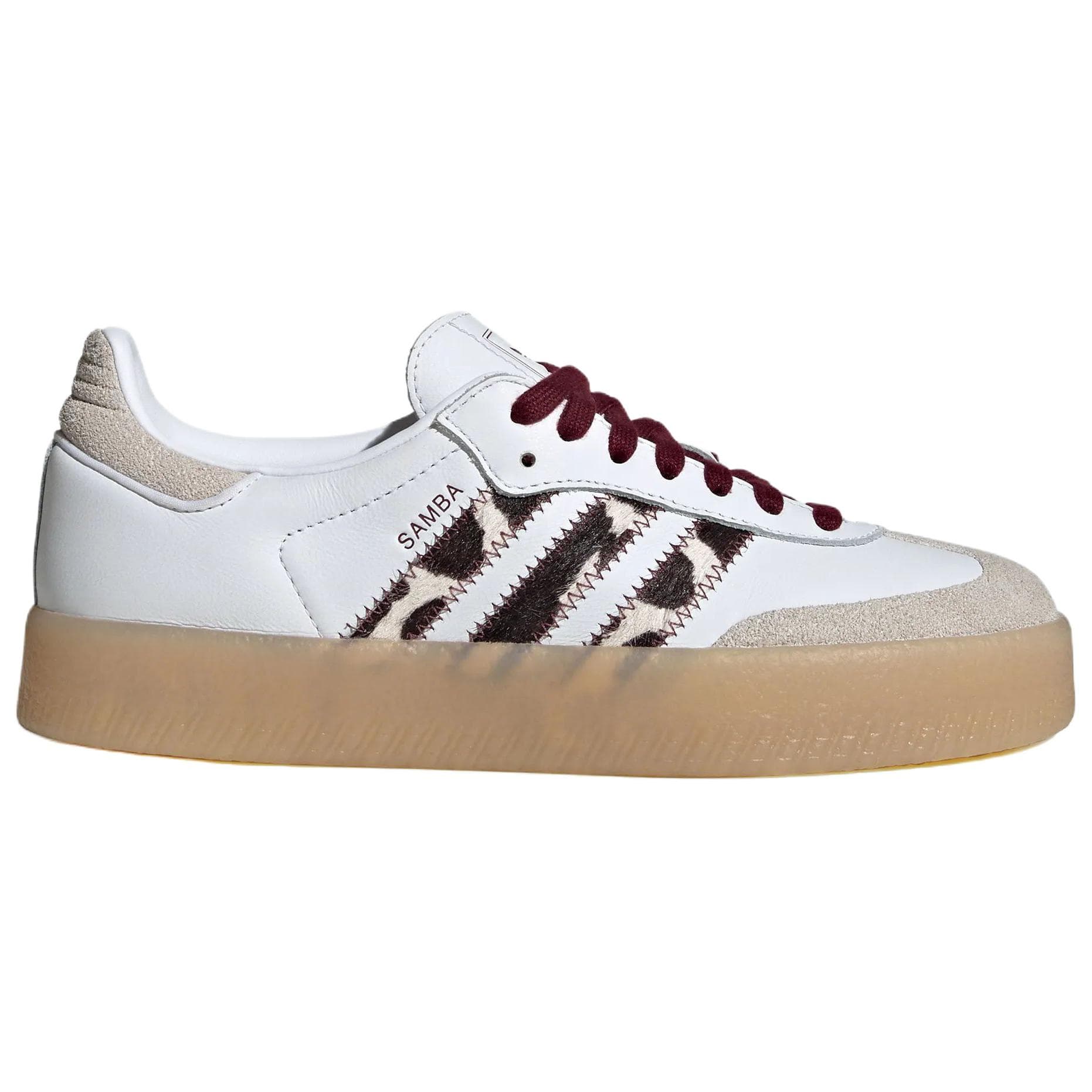 Кроссовки Adidas Originals SAMBAE Кеды немецкой армии (GAT) Белый Черный Темно-красный Фиолетовый Женский - изображение 2