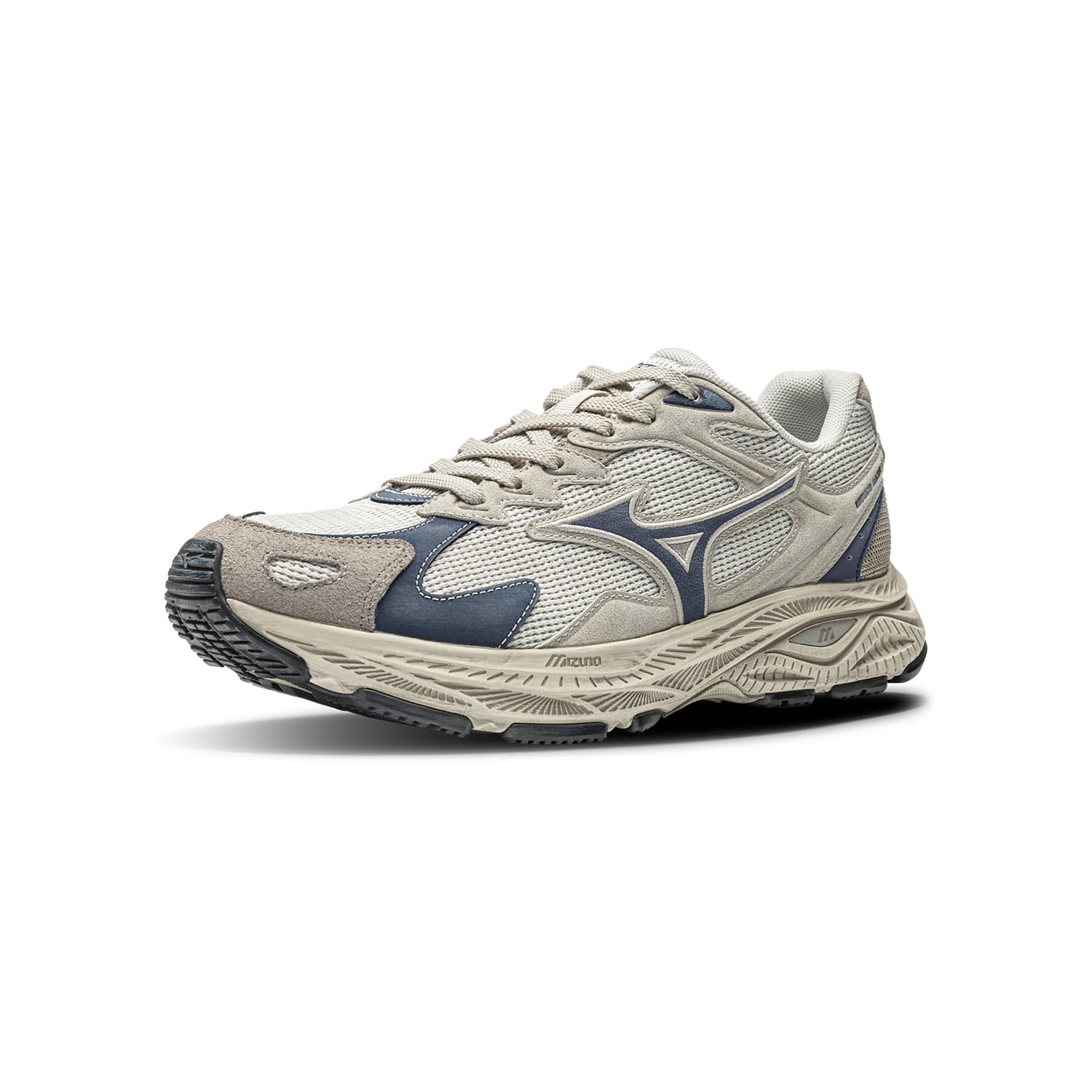 Кроссовки для бега Mizuno Racer S Беговые кроссовки Low Топ Белый агат Темно-серый Благородный синий Унисекс - изображение 2