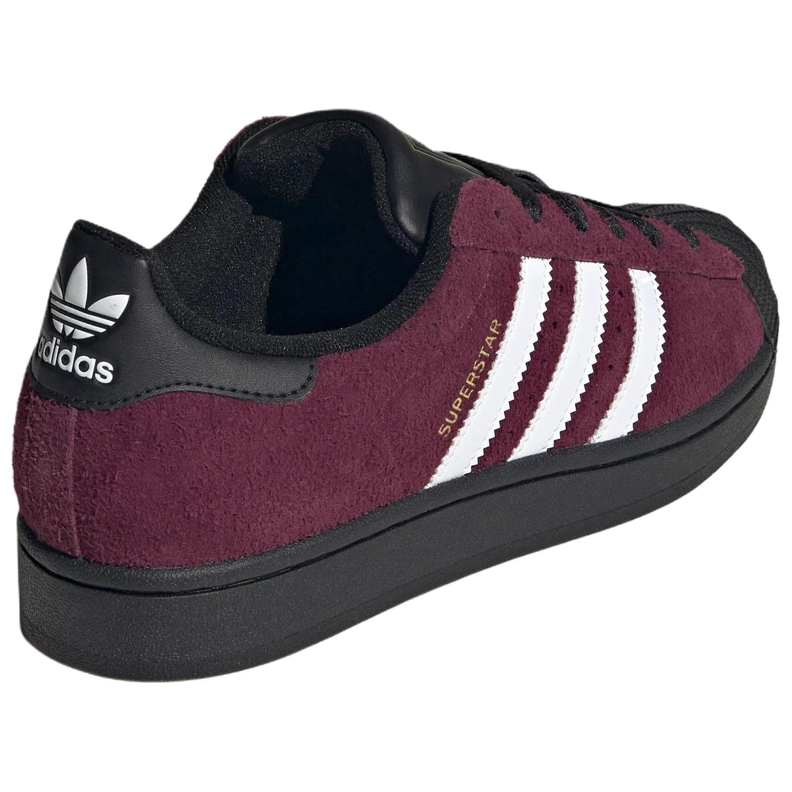 Кроссовки Adidas Originals SUPERSTAR 2 Скейтборд Кроссовки Низкие Темно-красный Фиолетовый Белый Черный Женские - изображение 4
