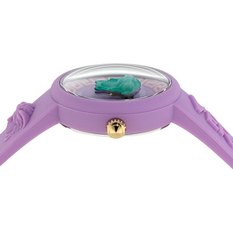 Механические часы Versace MEDUSA POP KIDS Часы на запястье Кварцевый механизм Силиконовый ремешок 32 мм Многоцветный циферблат часов - изображение 2