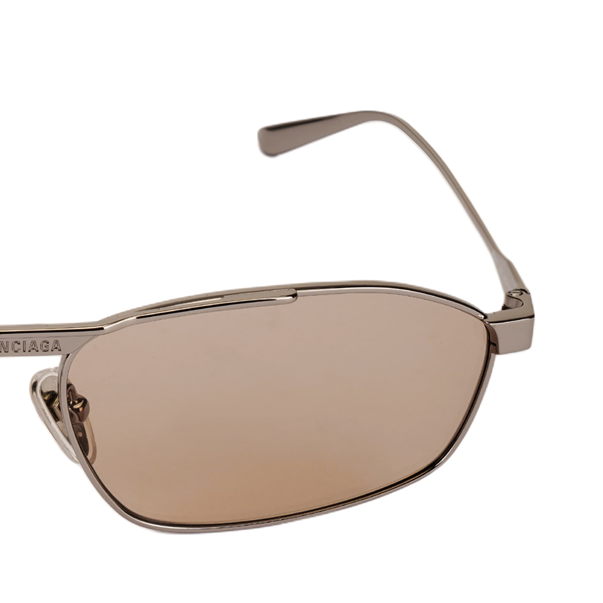 Солнцезащитные очки Balenciaga Металлические Aviator Солнцезащитные очки Унисекс Серые - изображение 4