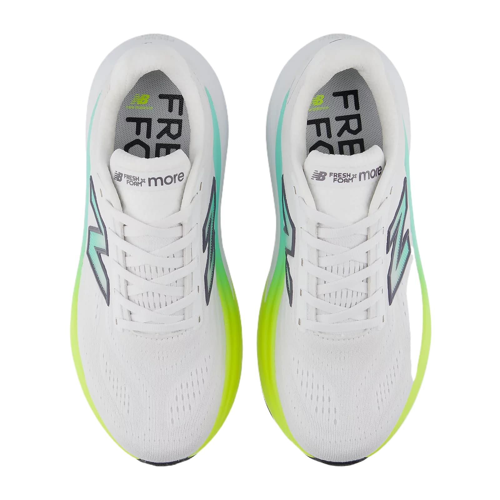 Кроссовки для бега New Balance NB Fresh Foam X More V6 Беговые кроссовки Low Топ Белый Яркий Мятно-зеленый Женские - изображение 3