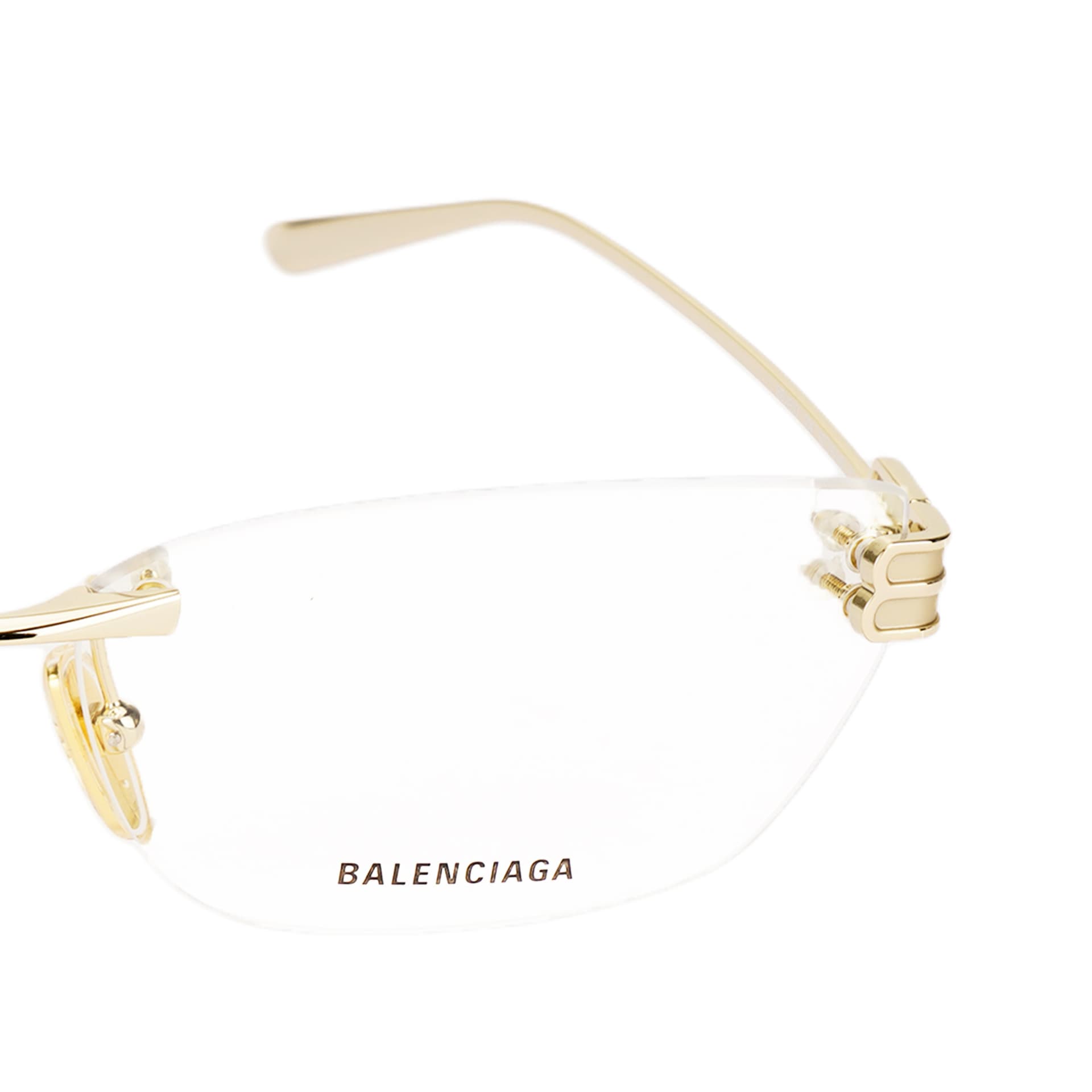 Оправа Balenciaga Повседневные очки с прямоугольной оправой металлические женские золото диоптри - изображение 4