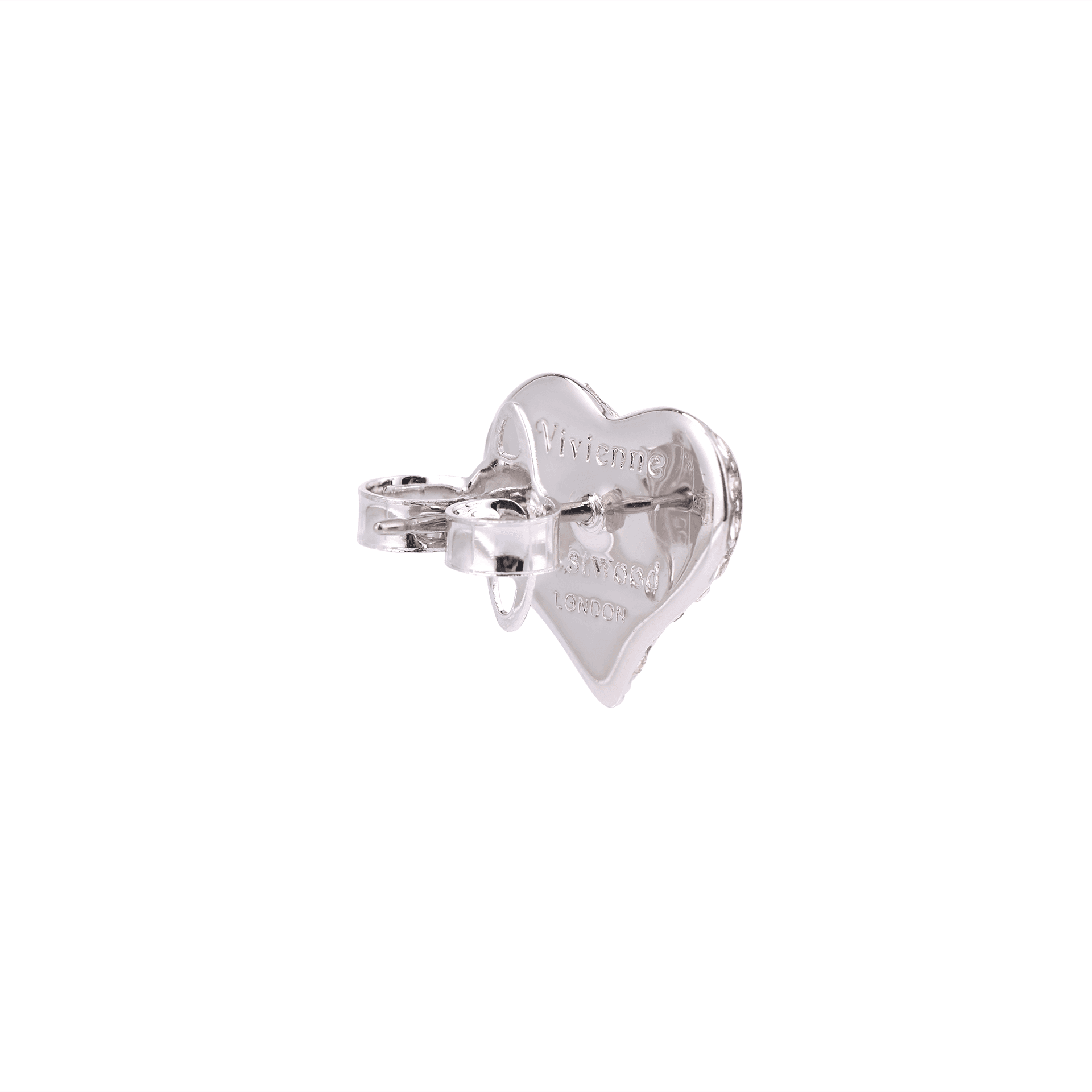 Серьги Серьги-гвоздики Vivienne Westwood с искусственным жемчугом и искусственным кристаллом женские серебряные розово-вишневые - изображение 4