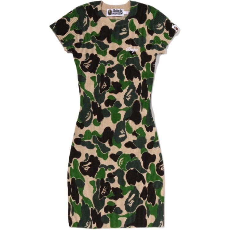 Платье A BATHING APE ABC Camo Женские Короткие Платья с Длинными Рукавами - изображение 1