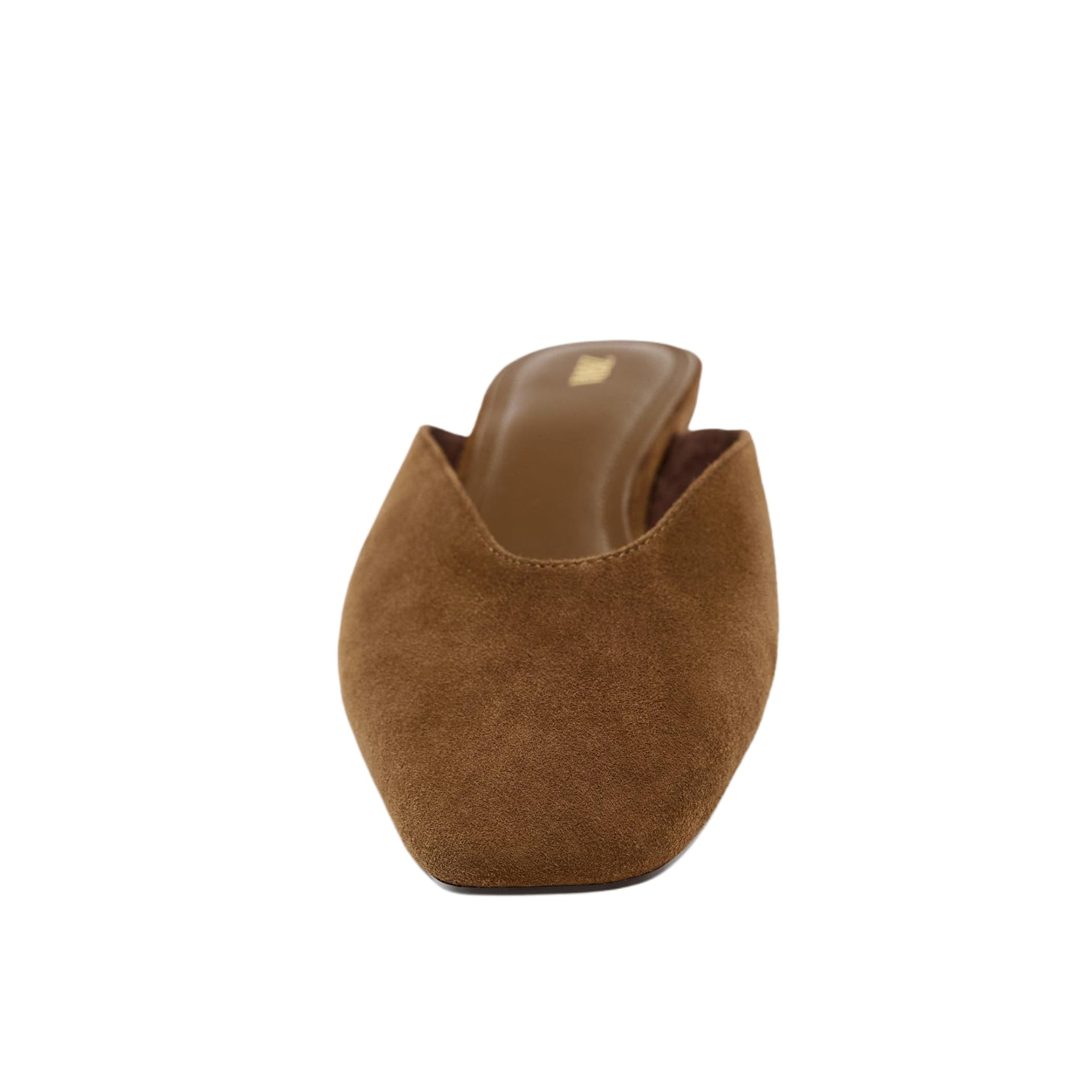 Сандалии ZARA Closed Slippers Brown Women's - изображение 4