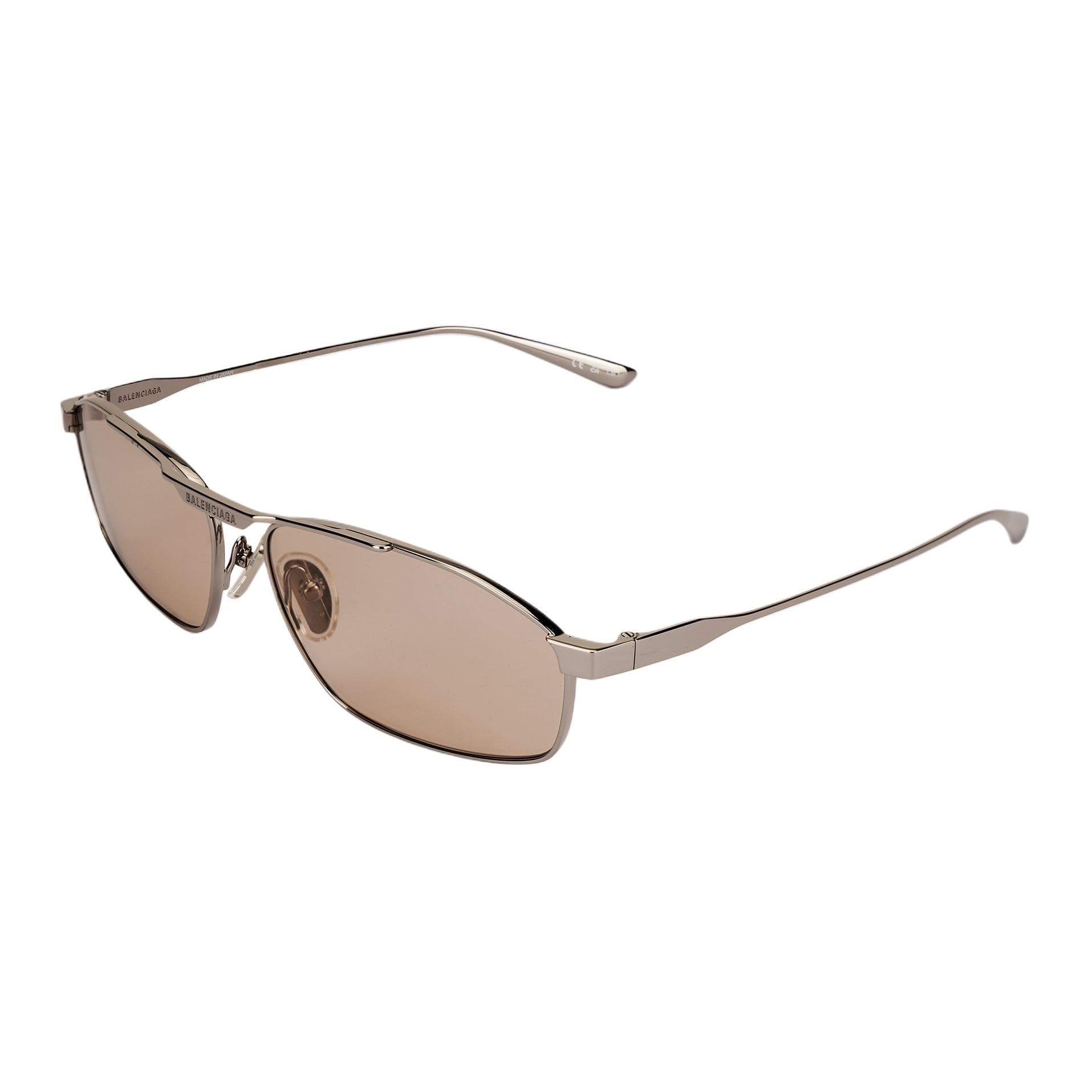 Солнцезащитные очки Balenciaga Металлические Aviator Солнцезащитные очки Унисекс Серые - изображение 1