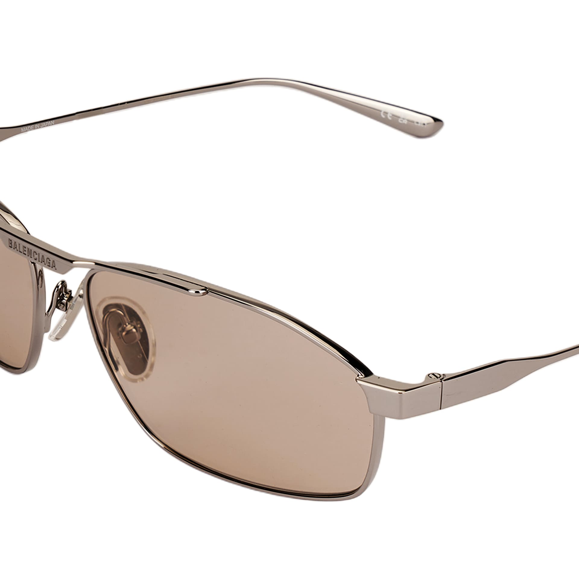 Солнцезащитные очки Balenciaga Металлические Aviator Солнцезащитные очки Унисекс Серые - изображение 5