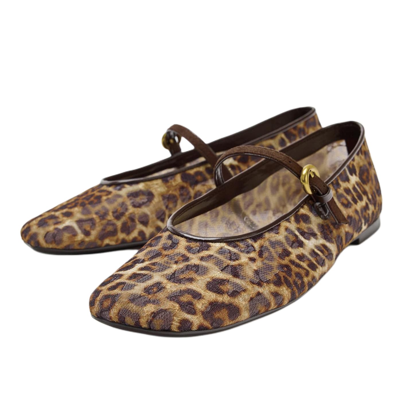 ZARA Mary Jane Shoes с леопардовым принтом женские - изображение 2